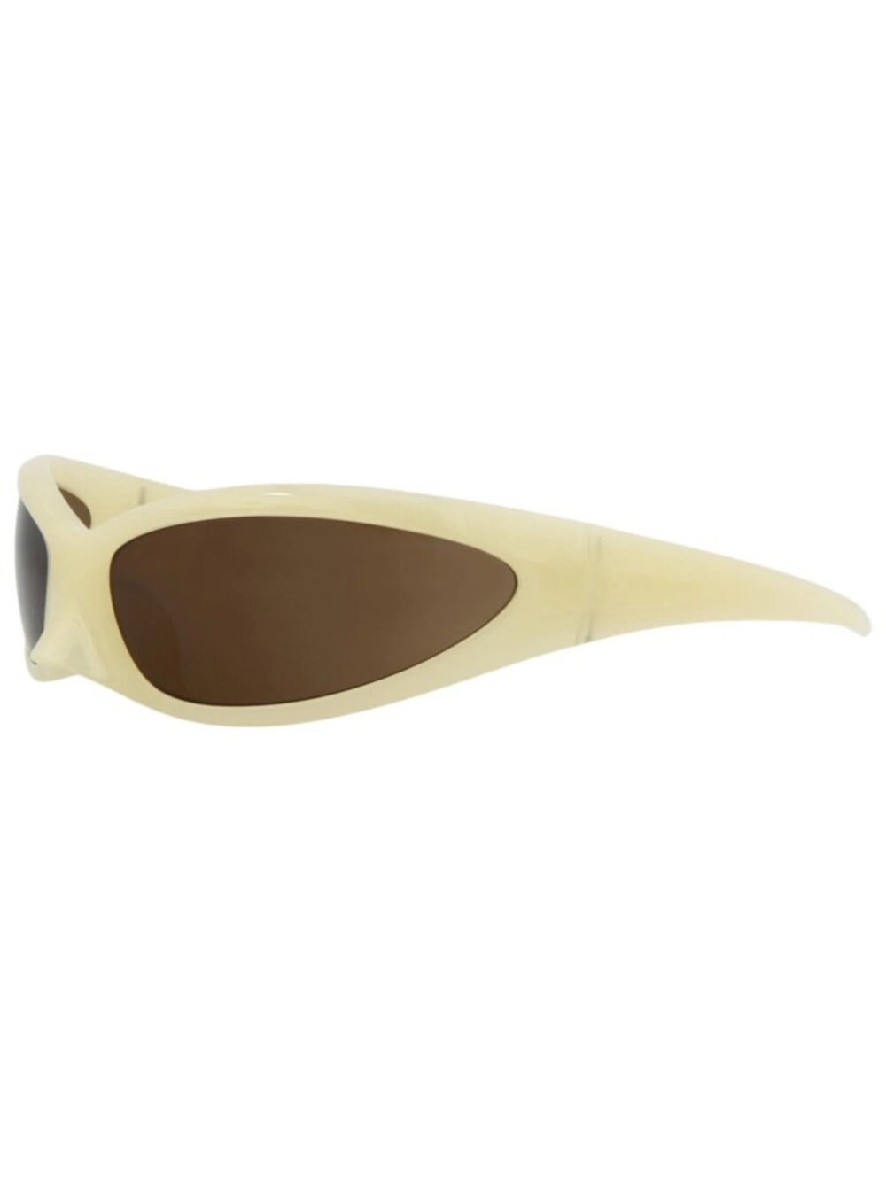 New Balenciaga Women's Sunglasses Shield Wrap Bio Injection Frame Unisex Yellow
